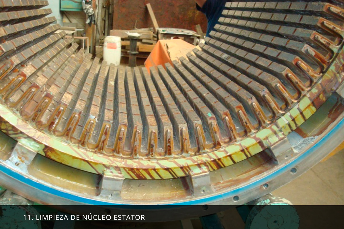Limpieza de núcleo estator